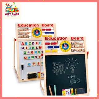 Bảng học chữ cho bé, bảng học 2 mặt có bộ số và chữ cái gắn nam châm