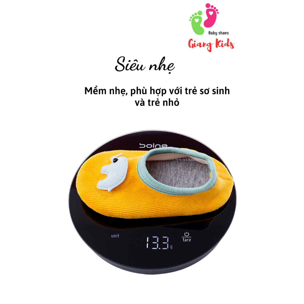 Giày tập đi cho bé mỏng nhẹ tất cho bé sơ sinh đế chống vấp-Giangkids