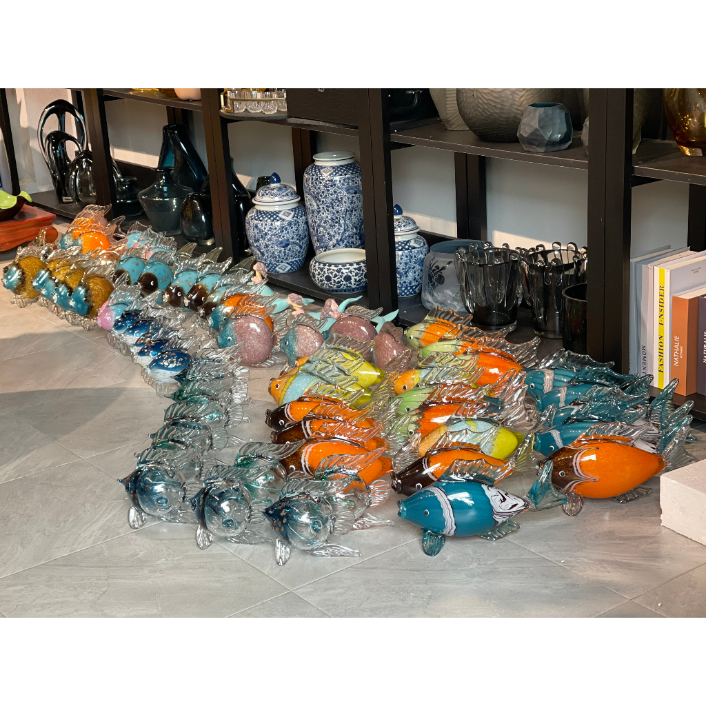 Cá thủy tinh xanh trắng