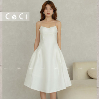 CECI Đầm Tiffany thiết kế dáng dài xoè dây đá xếp ly eo có túi hai bên, phù hợp đi chơi, đi tiệc.