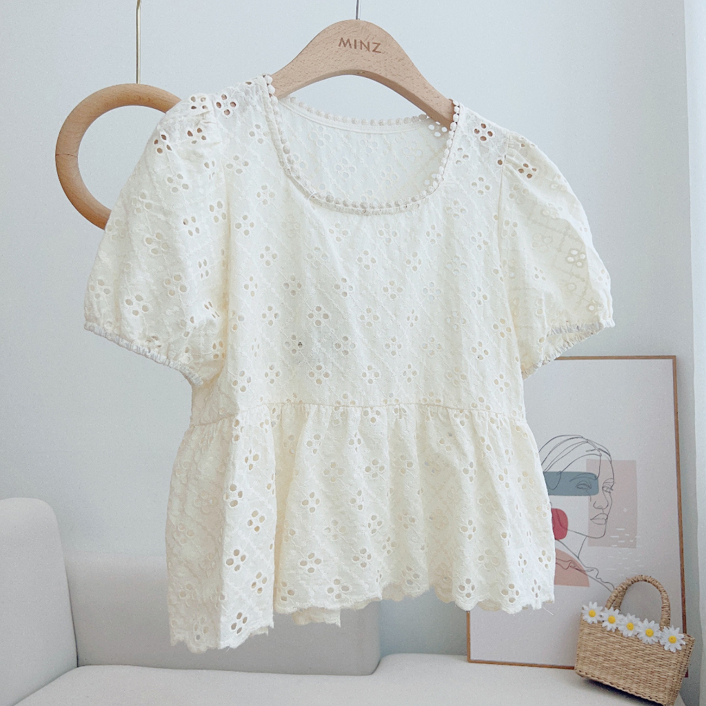 Áo Babydoll MINZ STORE Mã 5718, Thiết Kế Ren Lỗ