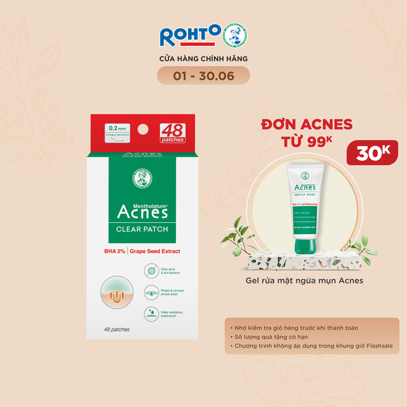 Miếng dán mụn Acnes Clear Patch 