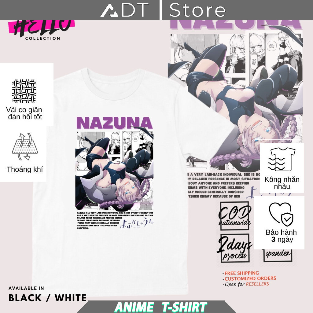 Áo thun hình Nazuna Nanakusa Waifu Anime cực chất giá rẻ mẫu HOT bán chạy