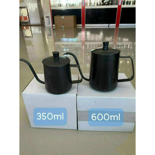Bình, ấm đun nước cổ ngỗng rót pha cà phê vòi dài inox 304 có nắp 600ml