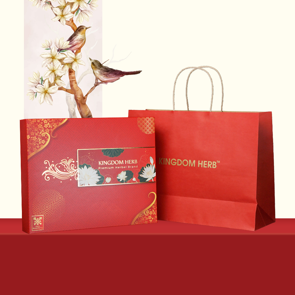 Set quà tặng, hộp quà tặng sâm mật ong saffron và táo đỏ / kỷ tử chính hãng Kingdom Herb