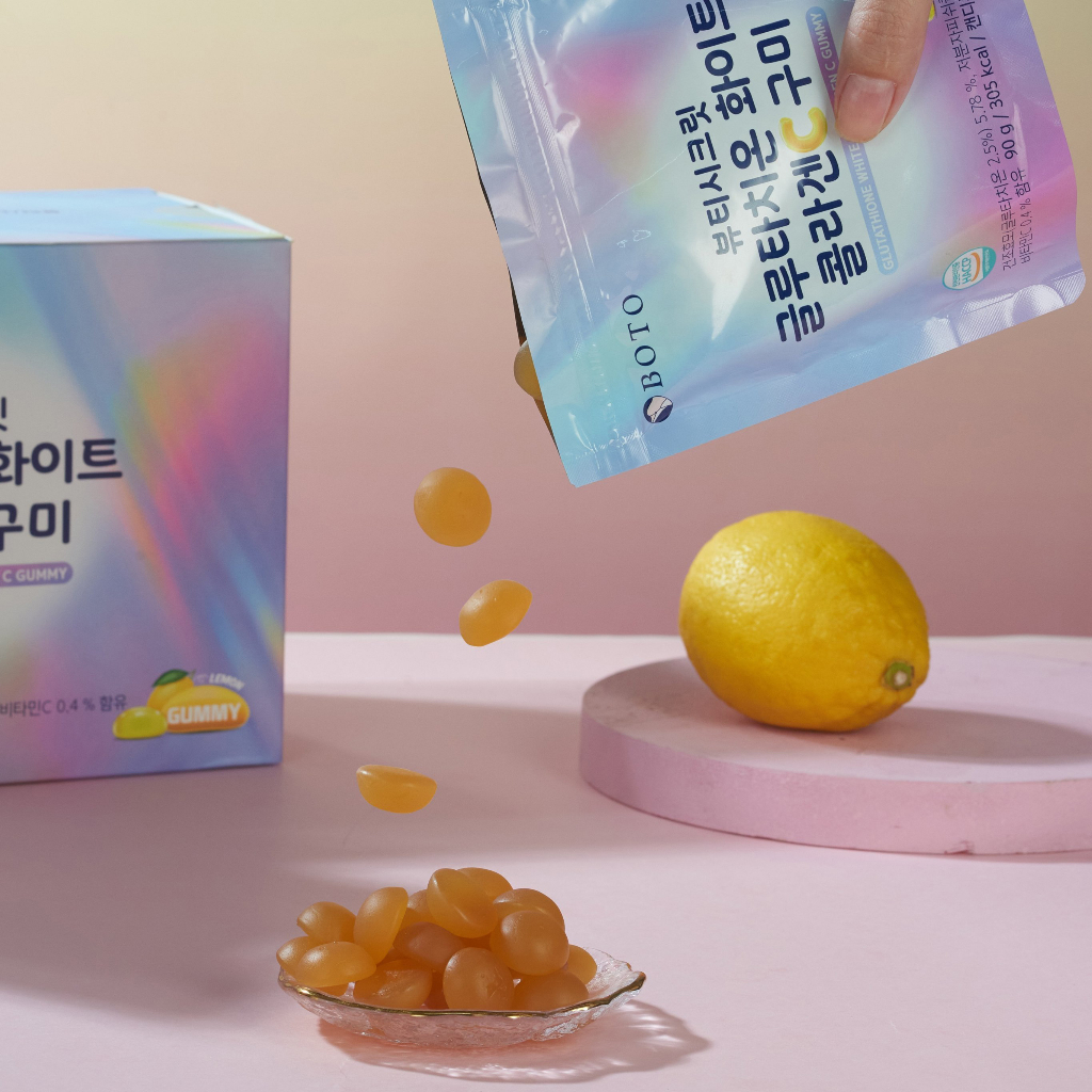 Kẹo Dẻo Glutathione Collagen Beauty Secret C Gummy Boto Hàn Quốc 30 Viên