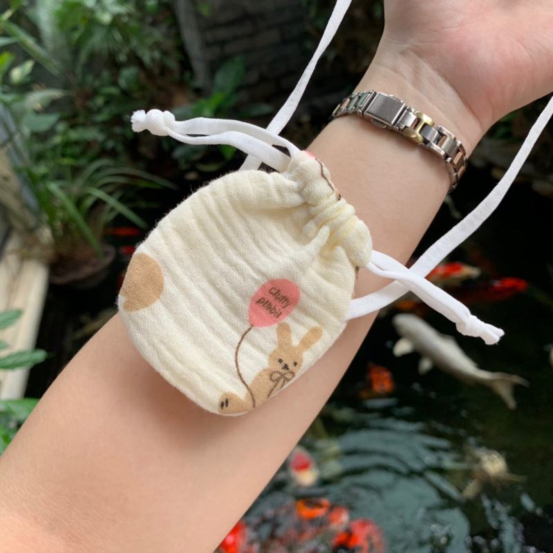 Túi đựng tỏi cho bé . Vải muslin mềm cho bé