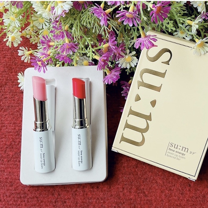 SET SON SUM 37 Lì FULL( CORAL- RED ) DƯỠNG MỀM MÔI, BỀN MÀU