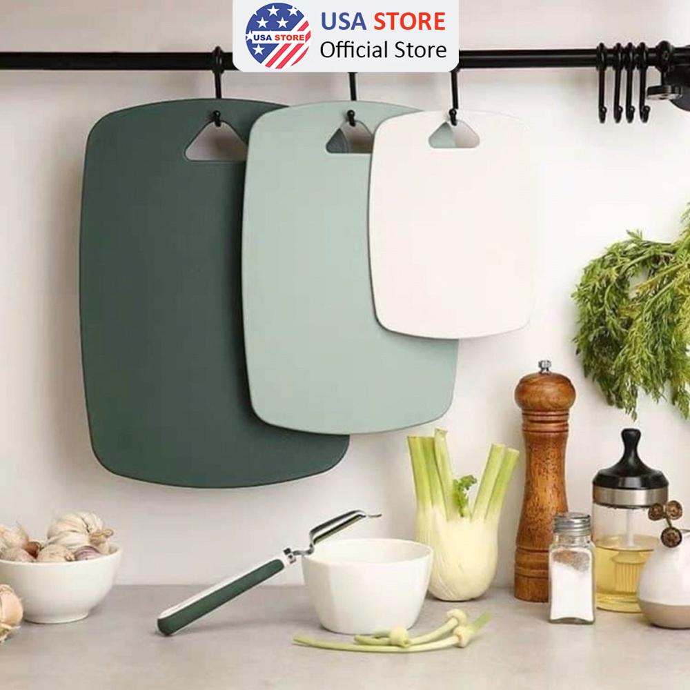 Set 3 Thớt Nhựa Kháng Khuẩn Chống Trơn Trượt Nhựa PP Cao Cấp 3 Kích Cỡ Phù Hợp Mọi Gia Đình