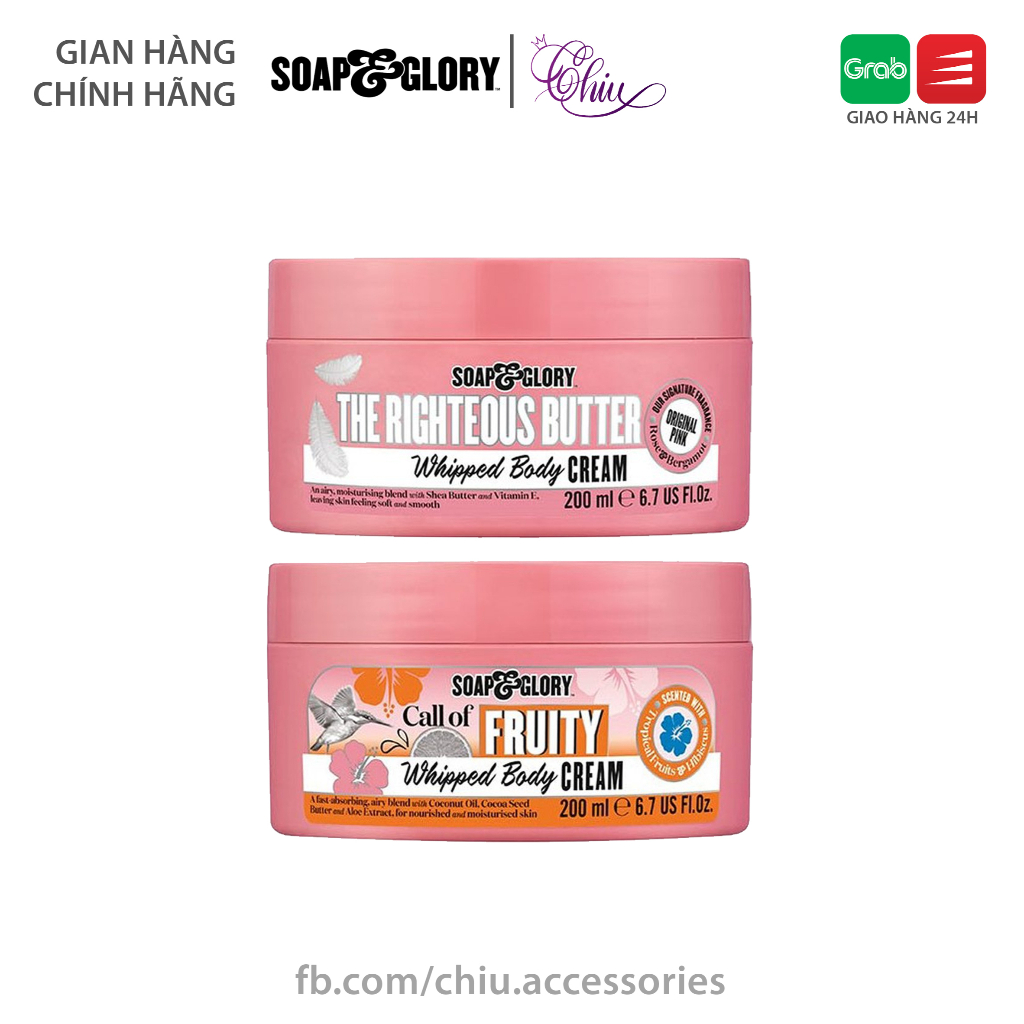 Kem dưỡng thể dành cho da siêu khô Soap & Glory Whipped Body Cream 200ml