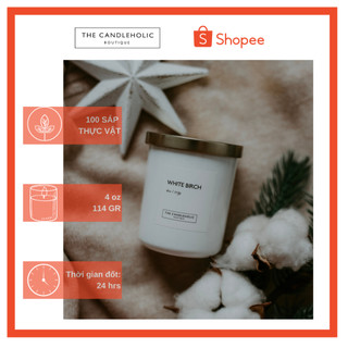 Nến thơm The Candleholic White Birch 4oz hương gỗ cao cấp