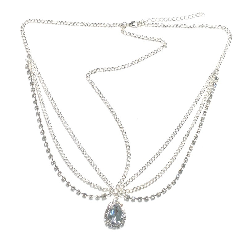 Vòng đội đầu boho hình giọt nước đính đá phụ kiện tóc cosplay cài đầu sang trọng cho cô dâu