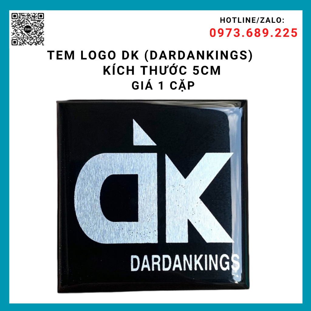 Tem Loa thương hiệu DK  , vuông 5cm, giá 1 cặp.