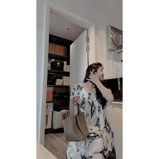 Váy maxi hoa ly dập