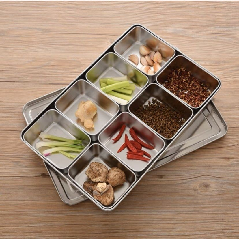 Khay Đựng Gia Vị-Khay Topping-Đựng Thạch Trà Sữa Sét 8 Ngăn