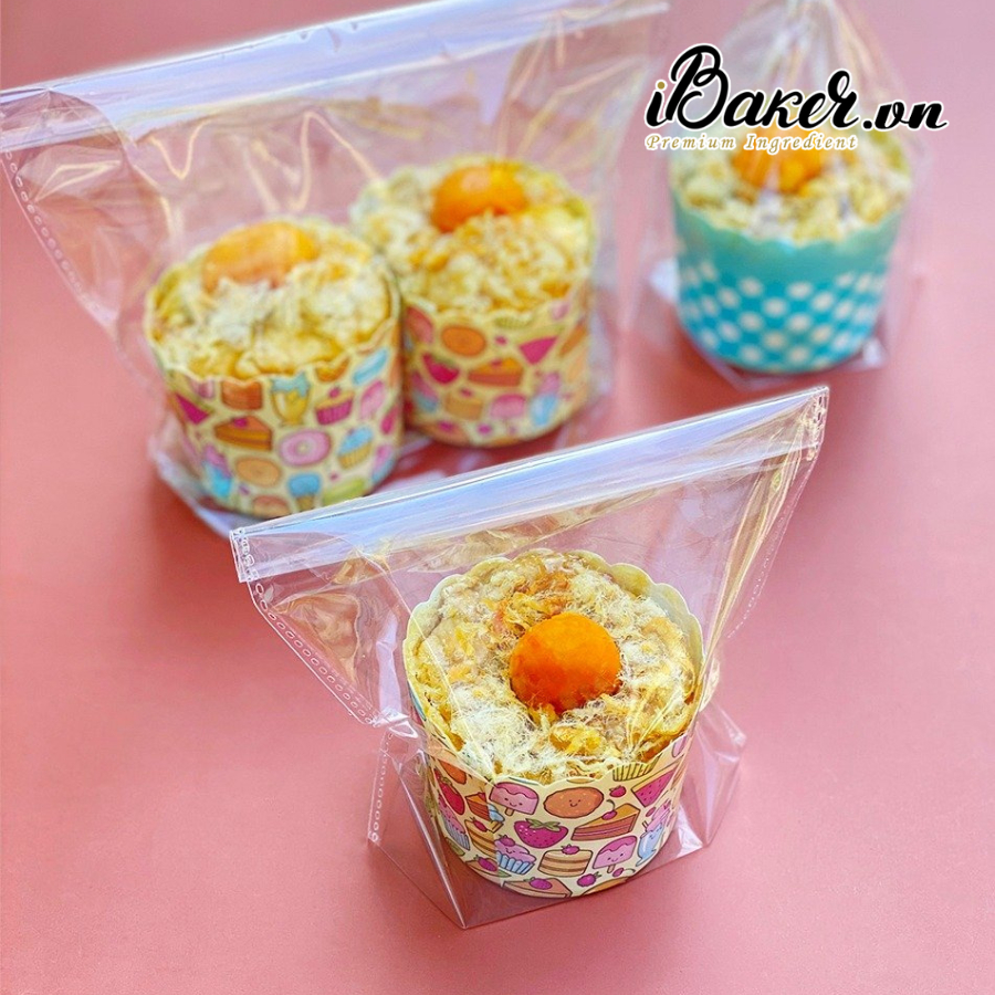 Túi bóng kính, túi opp đựng bánh cupcake, bánh ngọt, bánh bông lan trứng muối,...