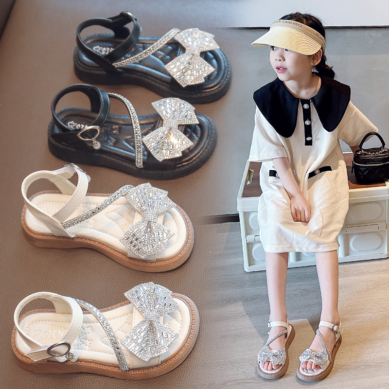 Sandal Bé Gái Công Chúa Đính Kim Cương Lấp Lánh Size 23-36