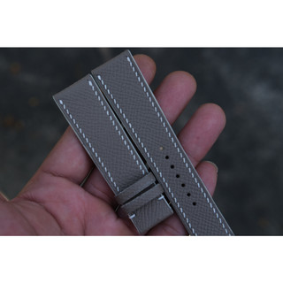 Dây đồng hồ handmade da epsom hass màu xám