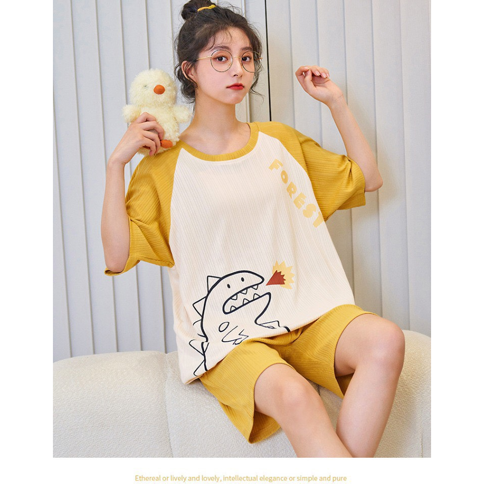 Bộ bầu mặc nhà dễ thương - thời trang mới nhất - Chất liệu Cotton cao cấp -