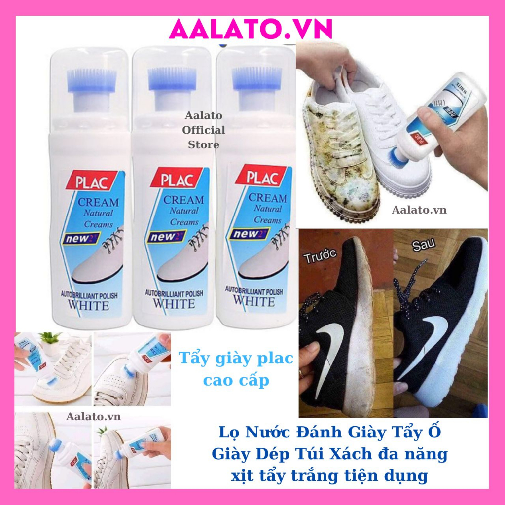 Tẩy giày plac cao cấp - Nước Lau Giày Dép Túi Xách đa năng xịt tẩy trắng tiện dụng