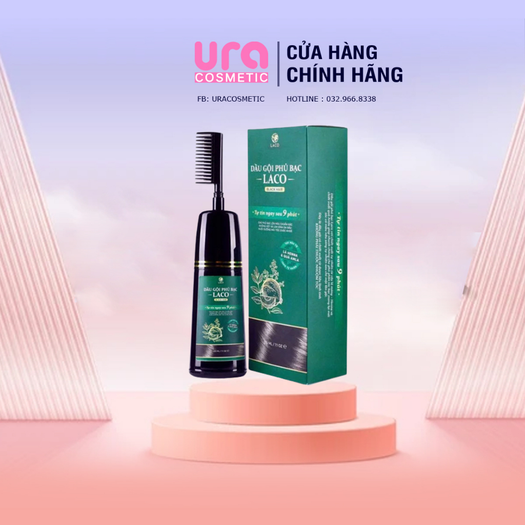 Dầu Gội Phủ Bạc Laco 9 phút nhuộm tóc thảo dược