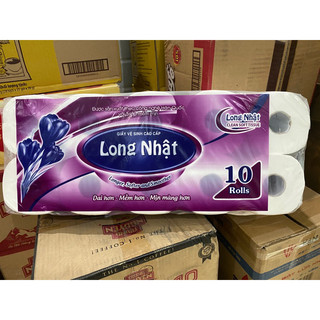 Giấy vệ sinh cao cấp Long Nhật ( lốc 10 cuộn)