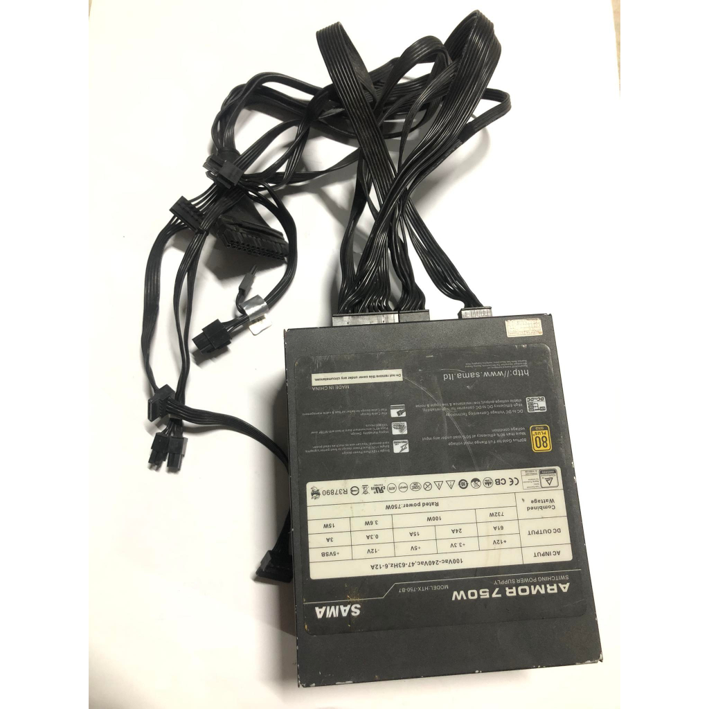 Nguồn SAMa 750w 80 plus gold full modul đã test kĩ