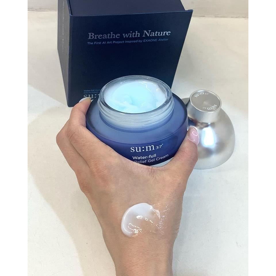 Kem dưỡng cấp nước phục hồi da sum37 Water Full Marine Relief Gel Cream Special Edition