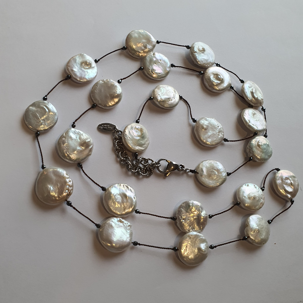 Chuỗi FreshWaterPearl, set dây hat dị Baroque, hàng si Nhật