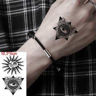 [Đọc kỹ mô tả] Hình dán tạm thời mặt trời, mắt tam giác j16. Xăm dán tatoo mini không chống nước, size <10x6cm