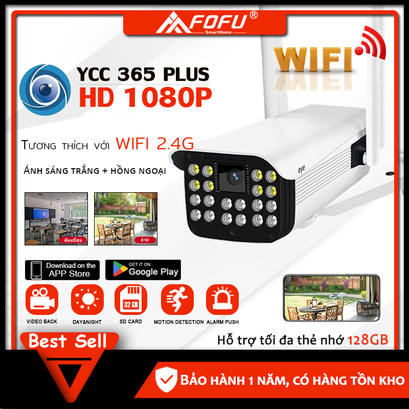 Camera Ngoài trời YCC365 PLUS thân xoay 4 râu 5.0 20ED  -   BAN ĐÊM CÓ MÀU