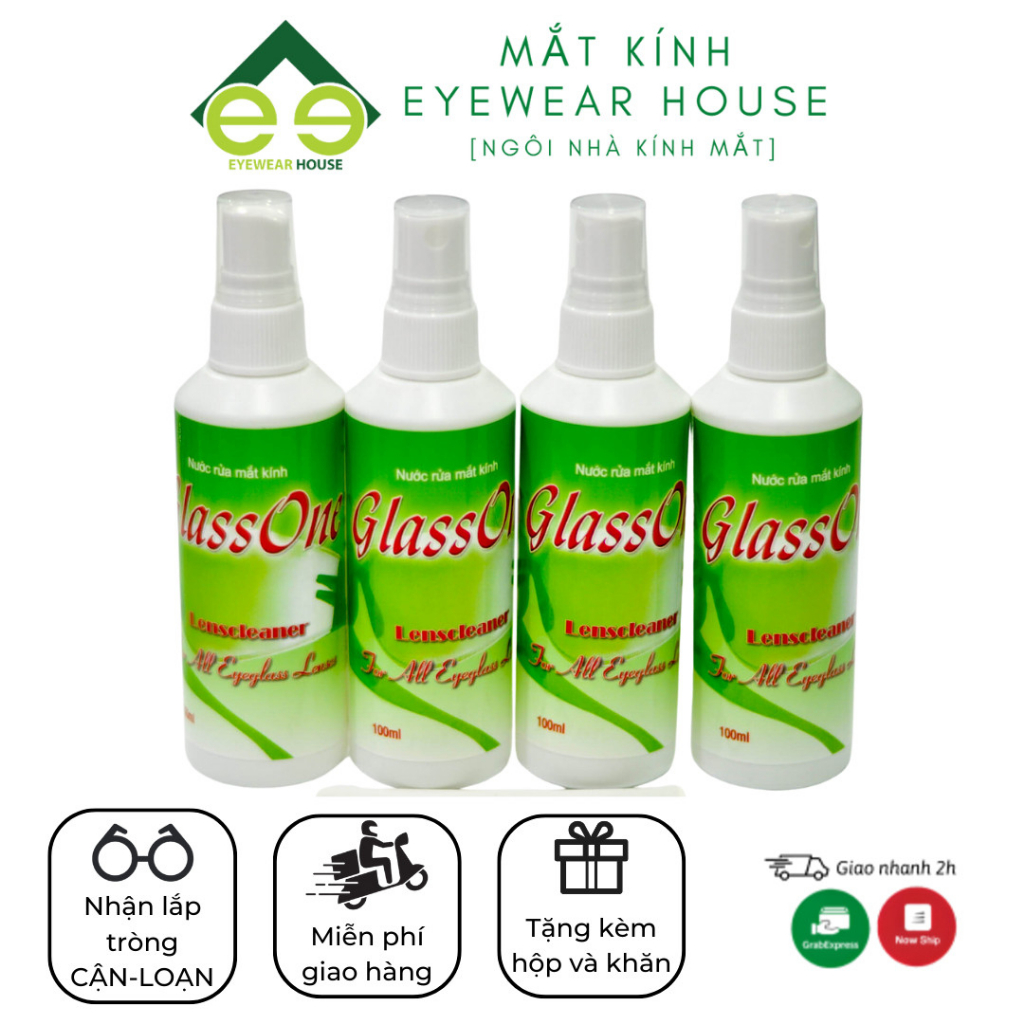 Dung dịch vệ sinh tròng kính cao cấp Glassone loại tốt mùi thơm
