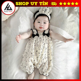 Set áo liền quần + băng đô dễ thương cho bé - Hogi Clothing