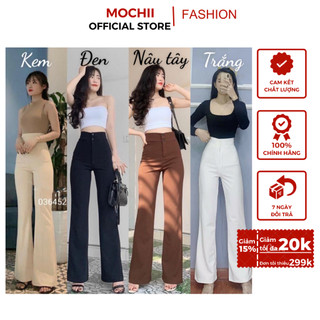 Quần Ống Loe 2 Khuy Cạp Cao. Chất Tuyết Mưa Loại 1 <mã 65> quần tây công sở