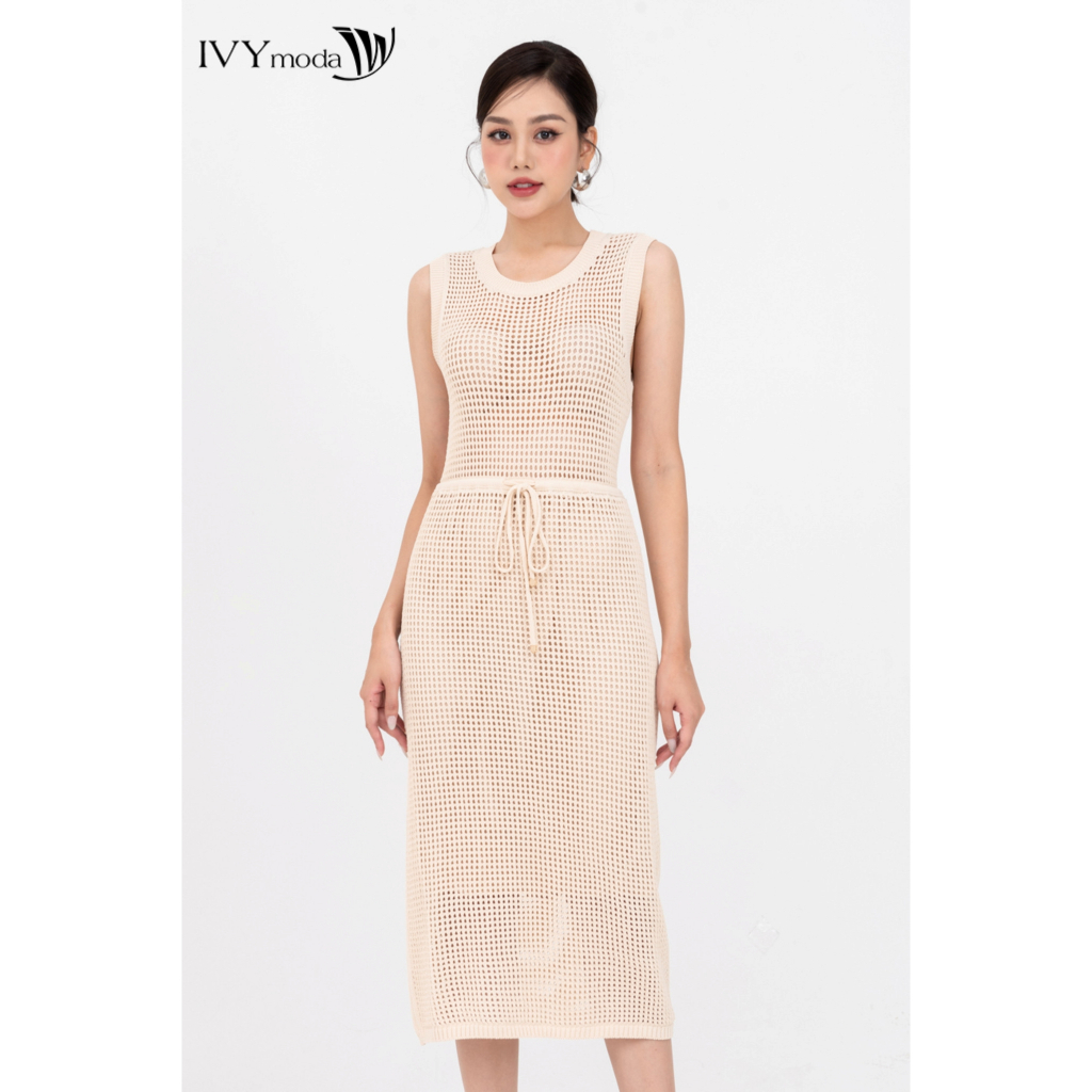 Đầm len móc lưới nữ IVY moda MS 41M7861