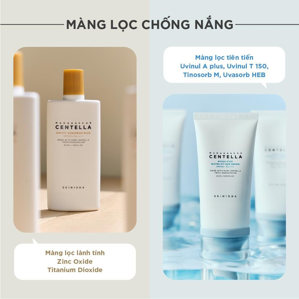 Kem chống nắng Skin1004 Madagascar Centella Airfit Suncream Plus SPF50+ PA++++ 50ml