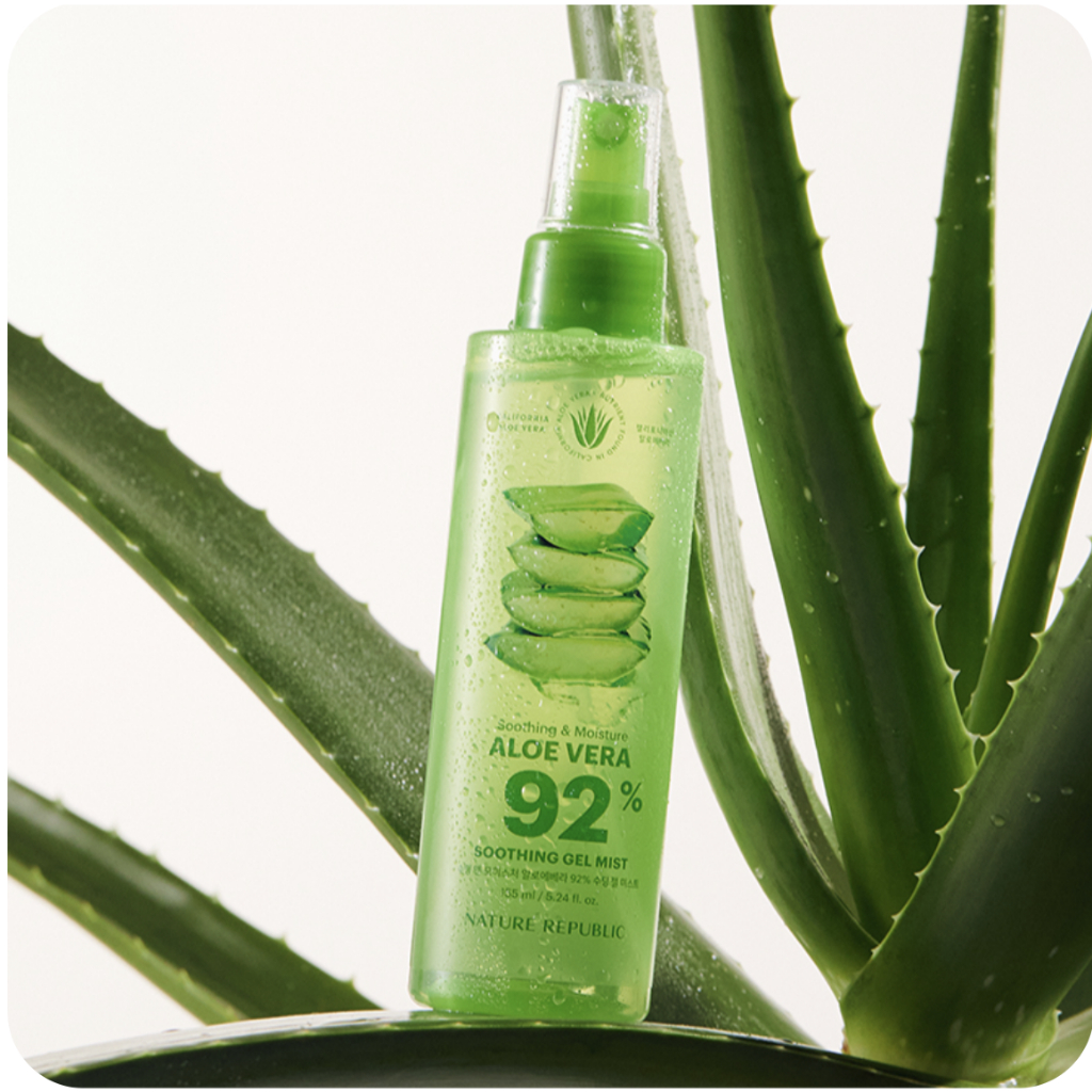 GEL Lô Hội Dạng Xịt Làm Mát Dưỡng Ẩm Nature Republic Soothing & Moisture Aloe Vera 92% Soothing Gel Mist 155ml