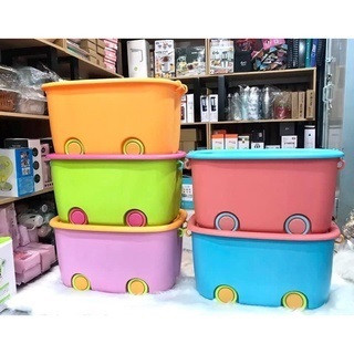 THÙNG Ô TÔ ĐỰNG ĐỒ CHƠI CHO BÉ CÓ BÁNH XE TIỆN LỢI GỌN NHẸ