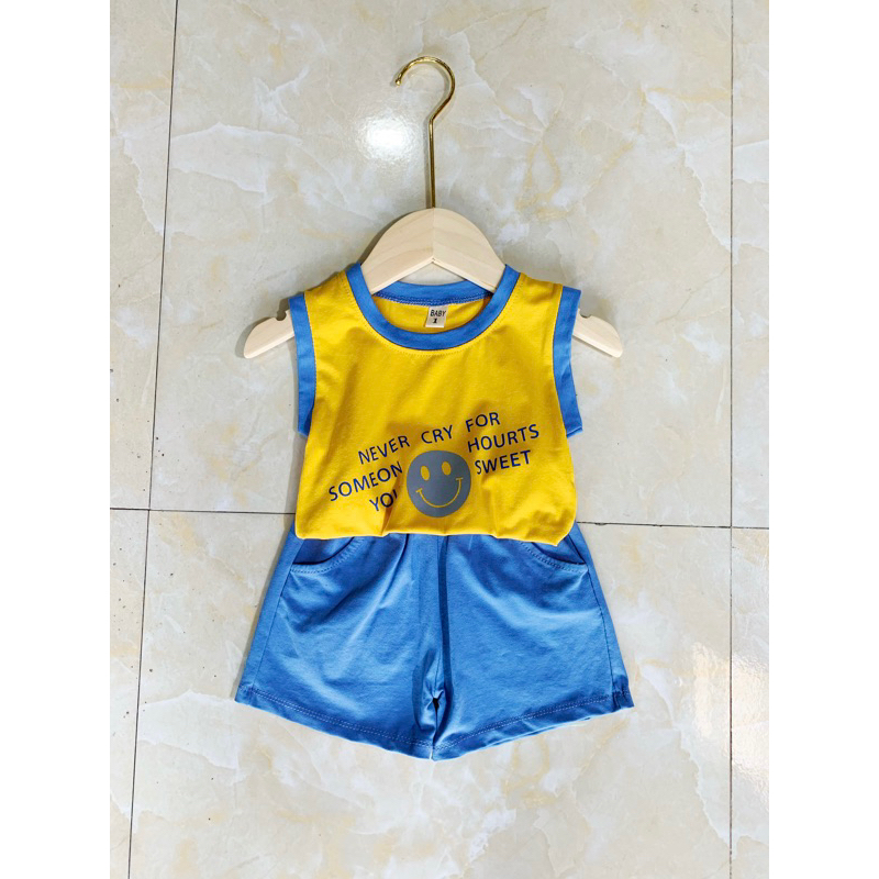 Bộ ba lỗ sát nách bé trai, chất cotton co giãn 4 chiều, đủ size 8-23kg