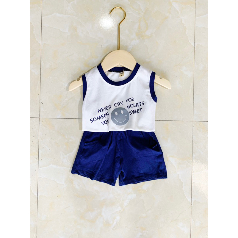 Bộ ba lỗ sát nách bé trai, chất cotton co giãn 4 chiều, đủ size 8-23kg