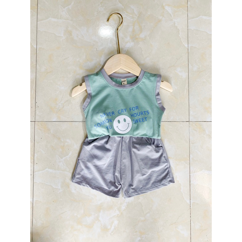 Bộ ba lỗ sát nách bé trai, chất cotton co giãn 4 chiều, đủ size 8-23kg