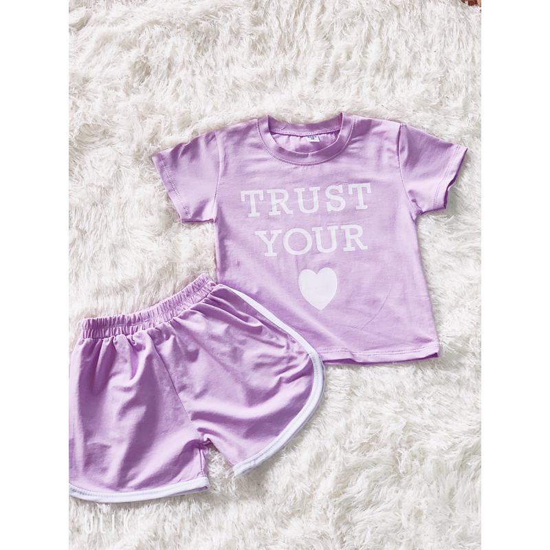 Bộ bé gái cotton chất liệu co dãn 4 chiều thấm mồ hôi