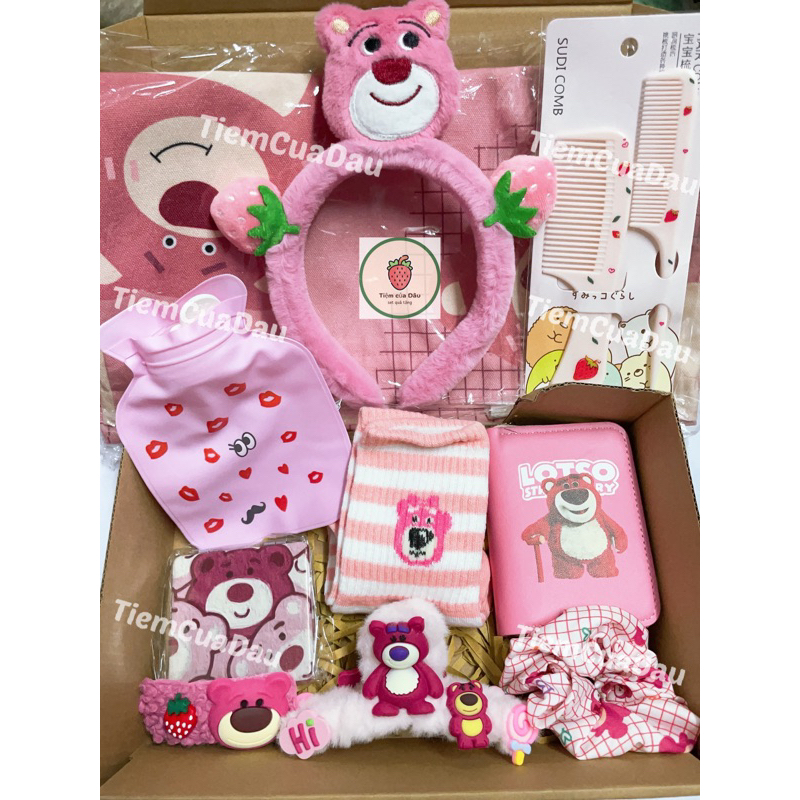 Set Quà Tặng Gấu Dâu Combo 10 Món