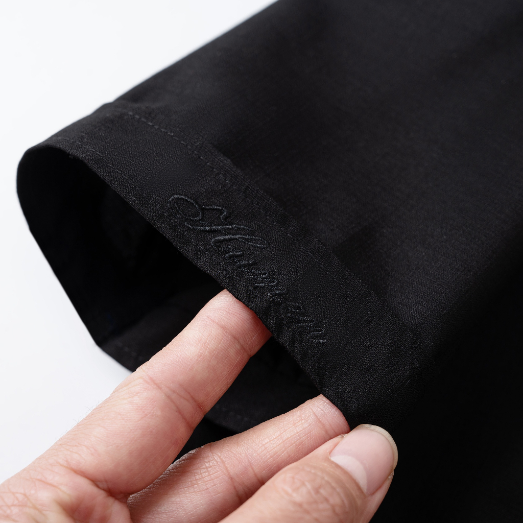 Áo sơ mi nam Humen cộc tay ngắn tay chất liệu sợi tre mềm mại thoáng khí không nhàu chống nhăn màu đen trắng chuẩn form | BigBuy360 - bigbuy360.vn