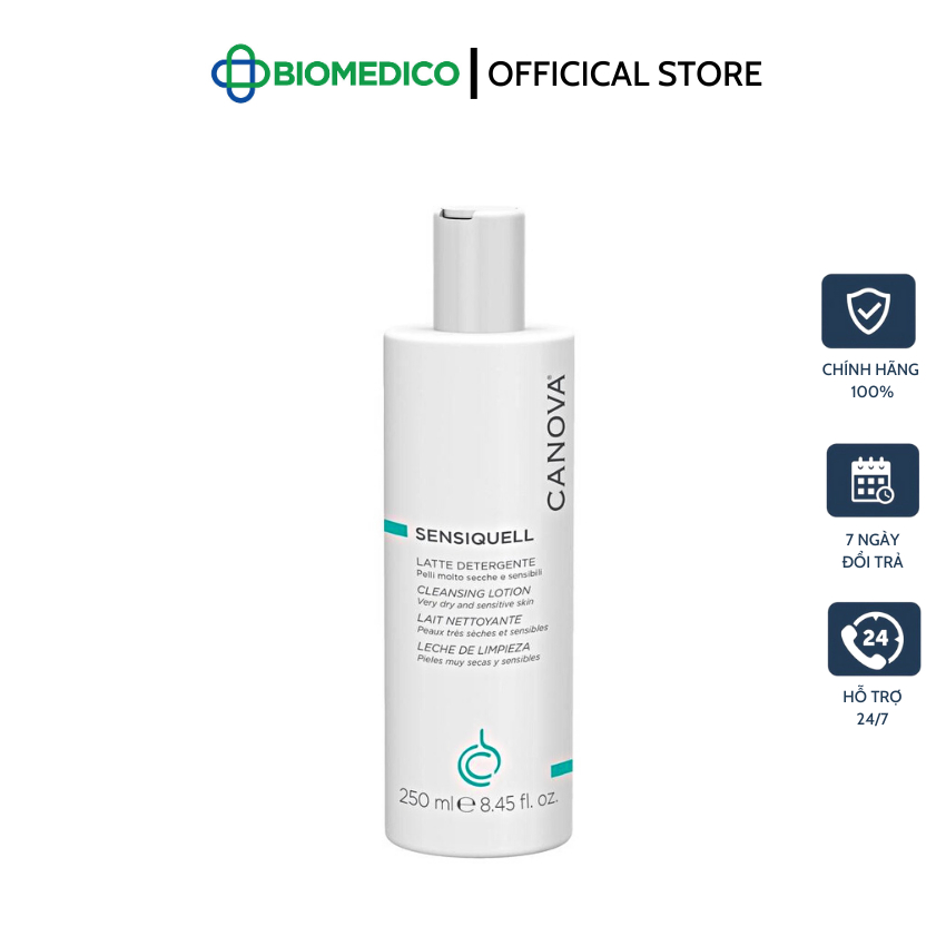 CANOVA SENSIQUELL- Cleansing Lotion / Sữa tẩy trang cho da nhạy cảm 250ml