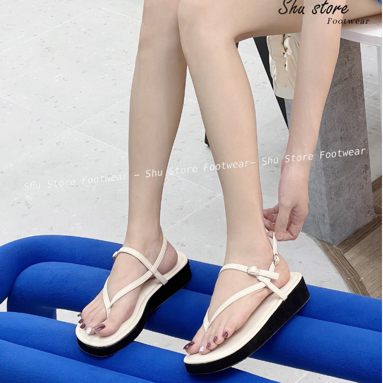Shu Store | Sandal kẹp ngón khóa gài cao 3cm năng động xinh xắn cho nàng