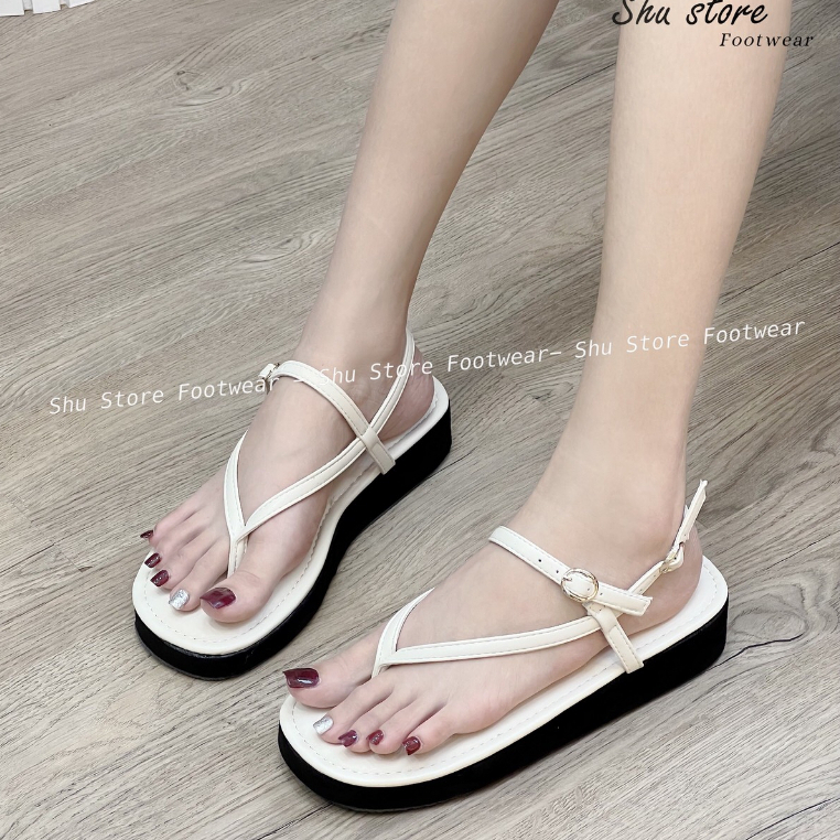 Shu Store | Sandal kẹp ngón khóa gài cao 3cm năng động xinh xắn cho nàng