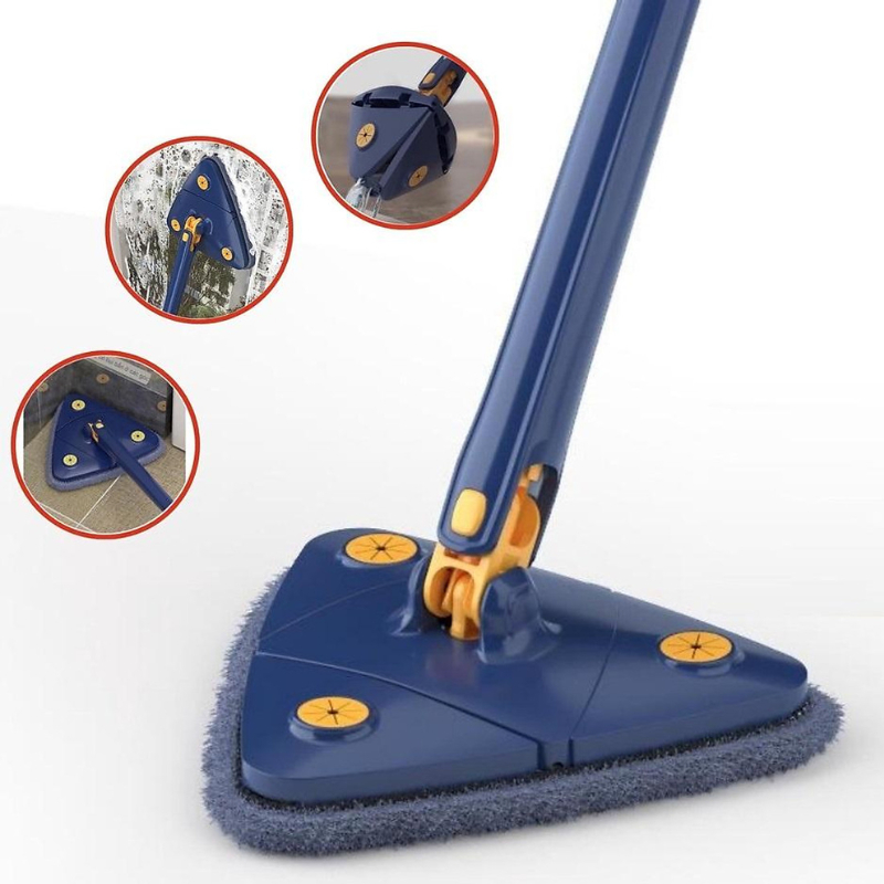 Cây Lau Nhà , Chổi Lau Sàn Trần Nhà, Tường Kính Hình Tam Giác Đa Năng Tự Vắt Thông Minh Xoay 360 Độ