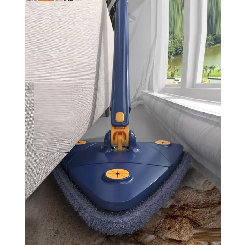 Cây Lau Nhà , Chổi Lau Sàn Trần Nhà, Tường Kính Hình Tam Giác Đa Năng Tự Vắt Thông Minh Xoay 360 Độ