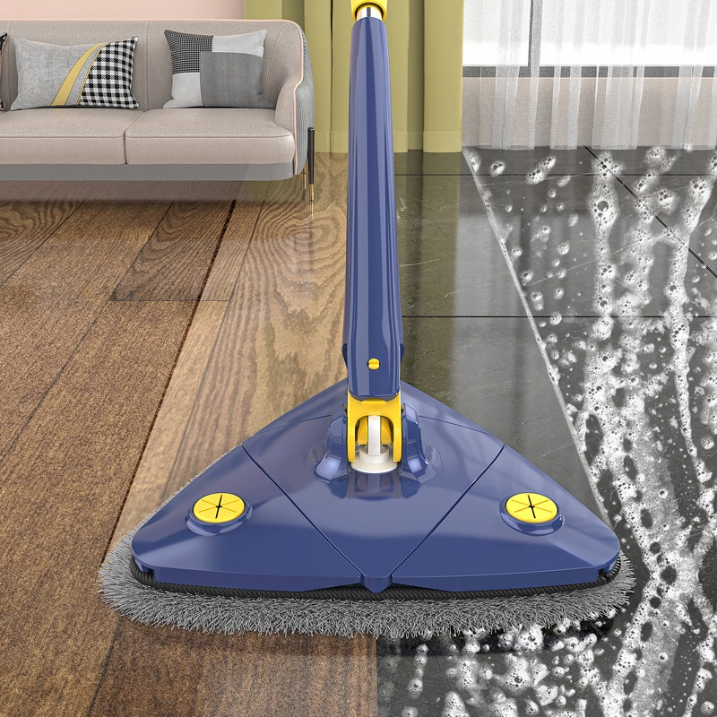 Cây Lau Nhà , Chổi Lau Sàn Trần Nhà, Tường Kính Hình Tam Giác Đa Năng Tự Vắt Thông Minh Xoay 360 Độ